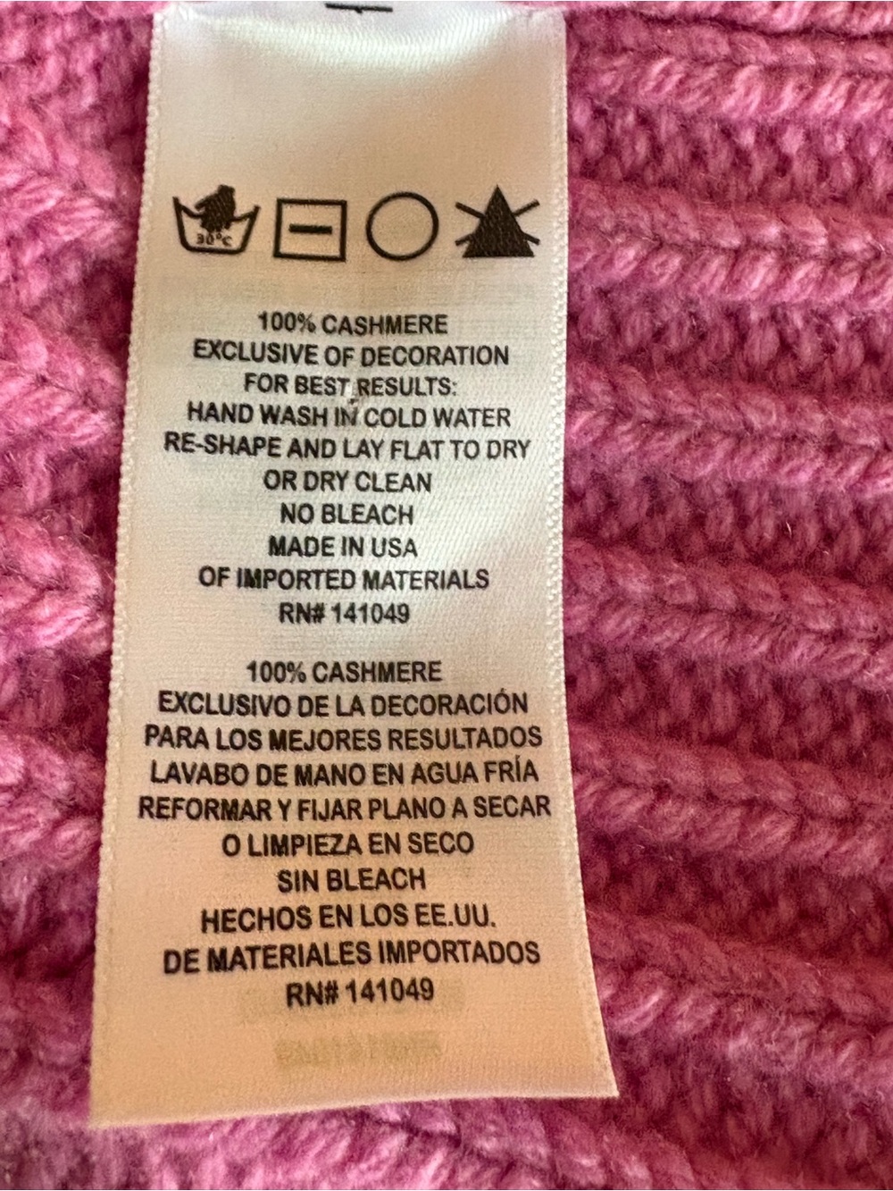 freecity Pink Ribbed Knit Cashmere Beanie - Picture 3 of 5
